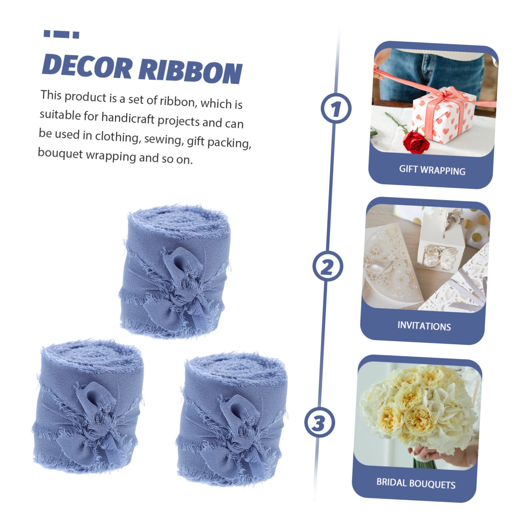 STOBOK 9stücke Zarte Fransenbänder Aus Chiffon Dekorative Und Hochzeitsbänder Wahl Für -projekte Und Kreative Verpackungen Yards