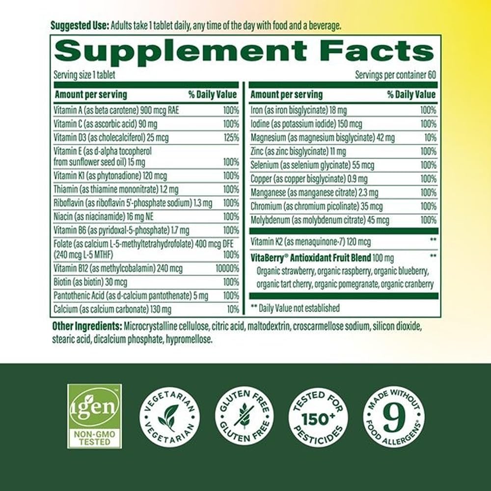 MegaFood Whole Body Methylated Multivitamin for Women - Womens Multivitamin with Magnesium Glycinate, Biotin & Methylcobalamin B12 Vitamins - Daily Energy & Immune Support - 60 Tablets, 60 Servings - Image 2