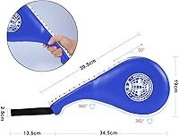 Vista 4 de Yosoo Paquete de 2 almohadillas duraderas para Taekwondo, para entrenamiento de kickboxing para Tae Kwon Do Karate (azul)