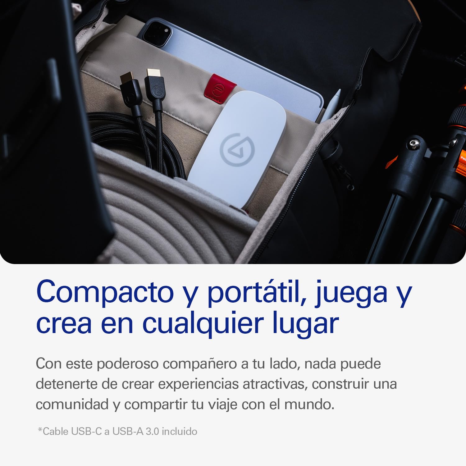 Elgato Game Capture Neo – Capturadora portátil USB con traspaso a 4K60 HDR, grabación a 1080p60 – Para PS5|Xbox|Nintendo Switch 2|iPhone – OBS, Quicktime, etc. - Plug & Play, Para Laptop|PC|Mac|iPad