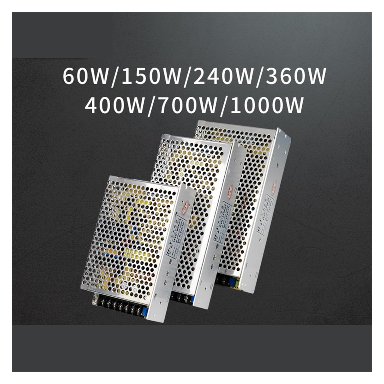 Schaltnetzteil, 60w-1000w Einstellbare Schalt Netzteil 220 Zu 24V12V60V110V DC Spannung Regler 150W300W, für CCTV, LED-Lichtstreifen, Radio(HYJ-700E12)