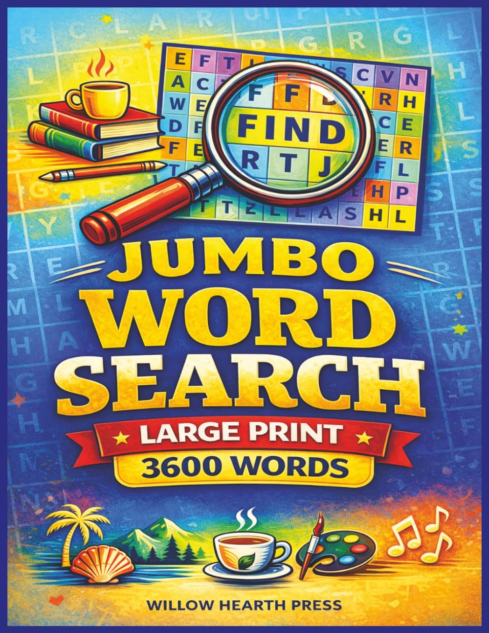 Jumbo Word Search: Large Print 3600 Words