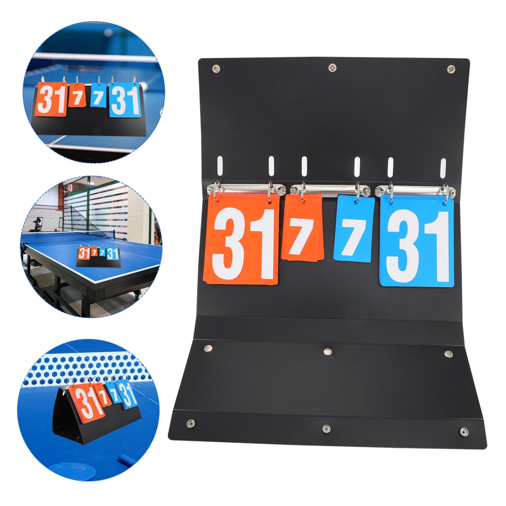 VICASKY Punktetafel Tischtennis-anzeigetafel Desktop Scorer Sportbedarf Basketball-spielbedarf Punkte-Flipper