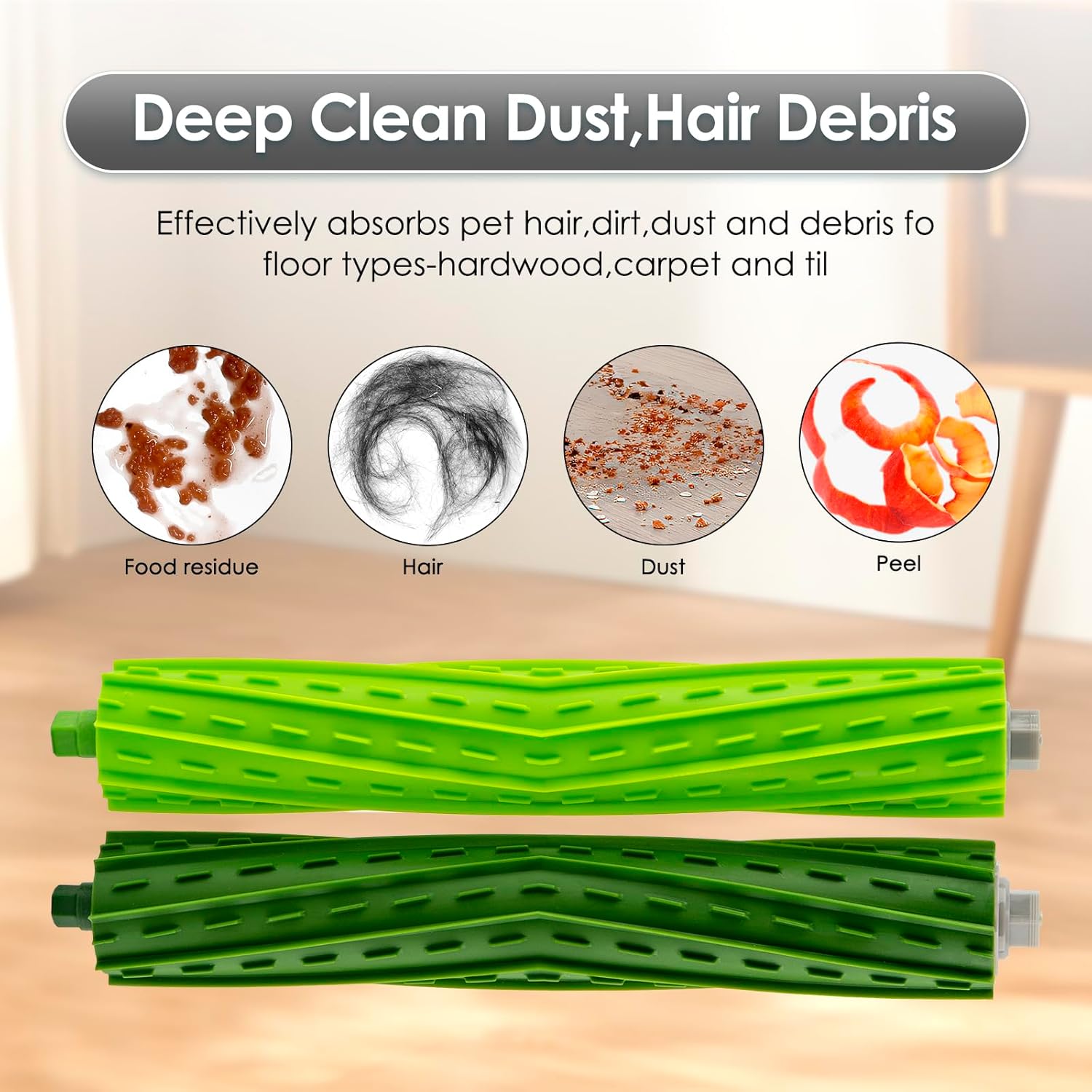 (8 Pack) Max 705 Combo Replacement Roller Brushes for iRobot Max 705 Combo/Max 705 Vac/Plus 504 Vac/Combo j7/ Combo j7+/ Combo j9+/ Combo 10 Max/ i7/ i8, E, I, J Series Robot Vacuum