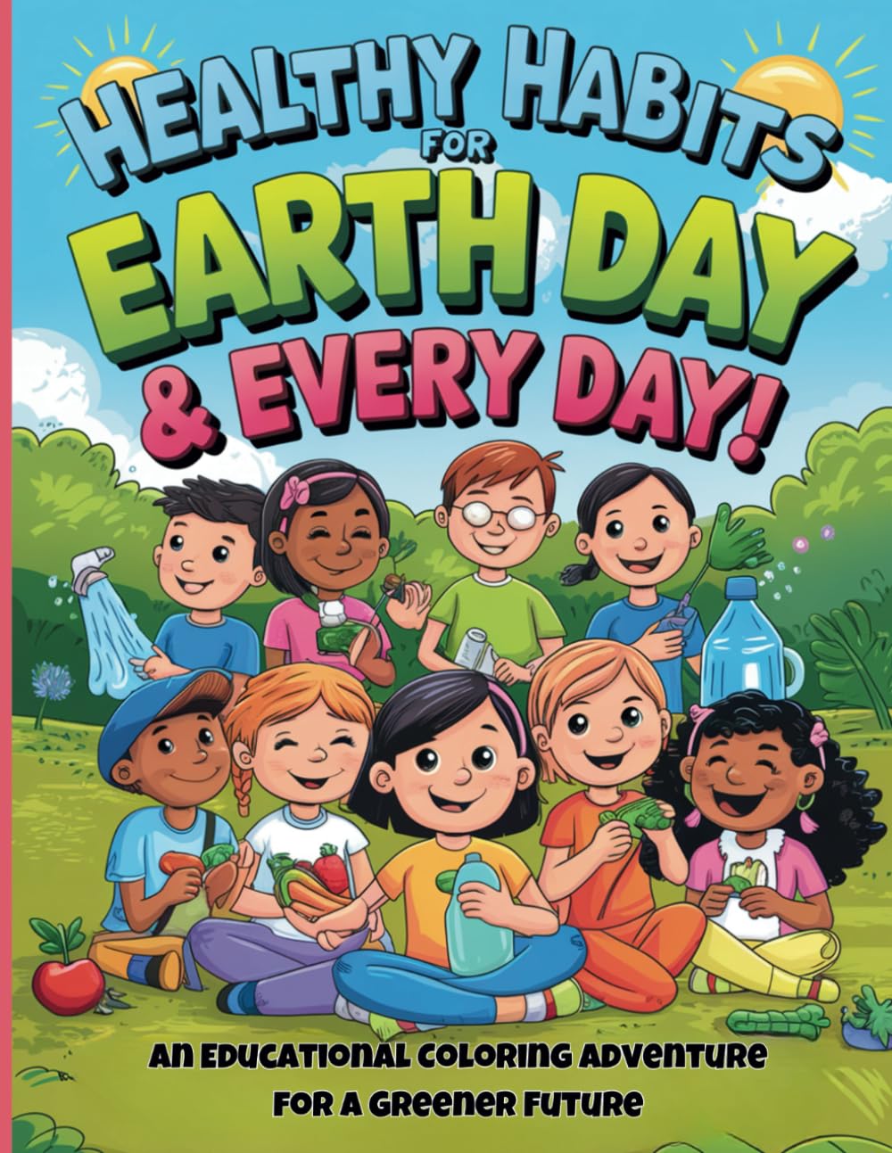 Healthy Habits for Earth Day & Every Day! - An Educational Coloring Adventure for a Greener Future: Discover Daily Habits That Keep You Healthy and Protect the Earth! Making Every Day a Little Greener