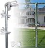 Podoy 36 Chain Link Drop Rod for Double Gate,Heavy Duty Pull Style Latch for 1-38 Chain Link Fence Frame,Rust-Resistant Galvanized Steel Chain Link Fence Gate Latch