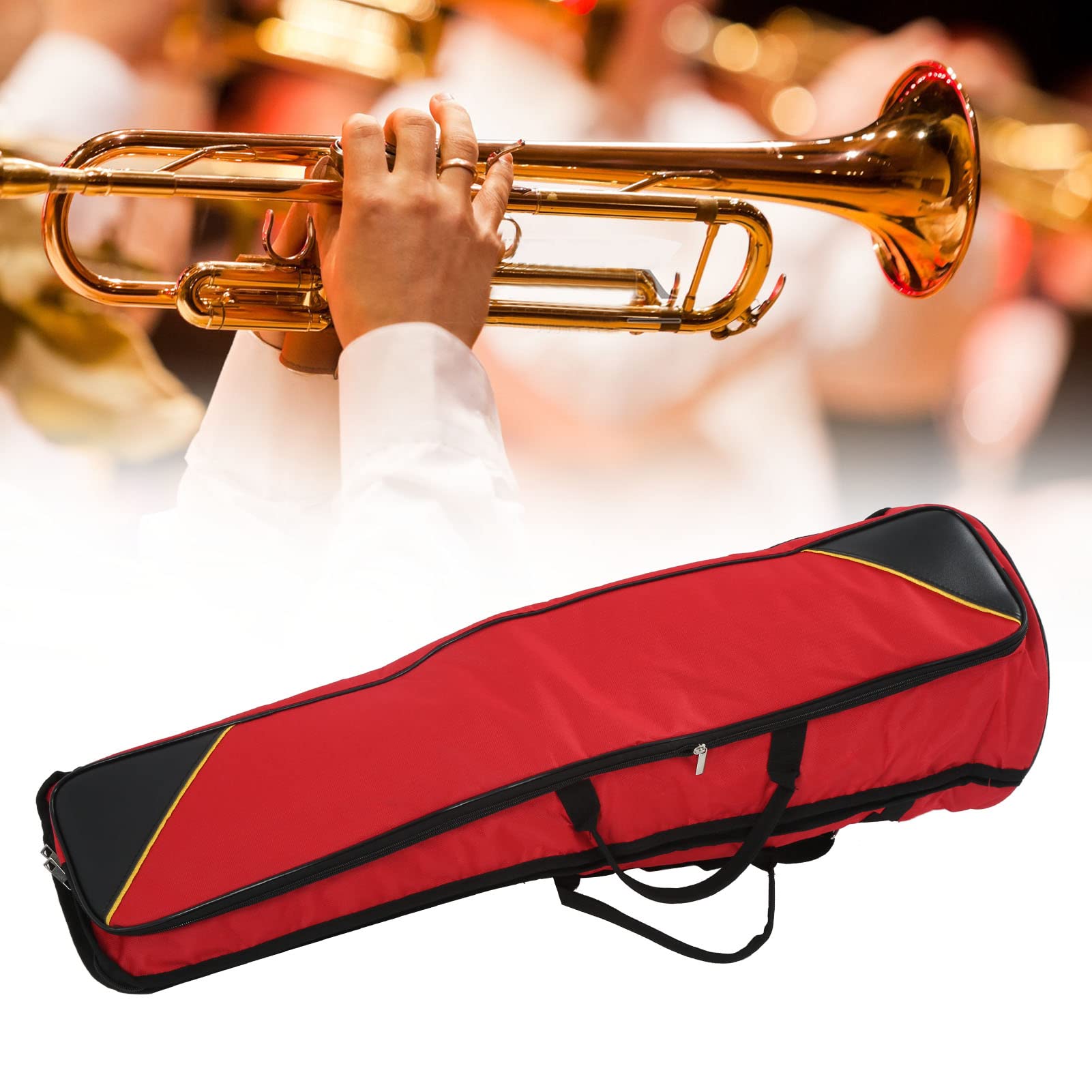 Custodie per tromboni, custodia protettiva portatile durevole per trombone in tessuto Oxford per trombone tenore(rosso)