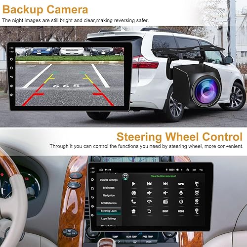 Miniatura 5 de Android 13 Radio estéreo para automóvil para Toyota Sienna 2004-2010, Carplay inalámbrico y Android Auto con 4G+64G soporte BluetoothControl de