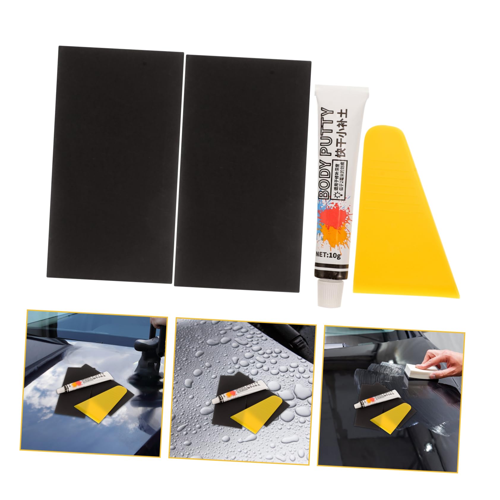 PartyKindom 1set Car Body Putty Scratch Filler Kit Automotive Repair Tools for Fixing Paint Scratches and Imperfections Vehicles Easy to Use