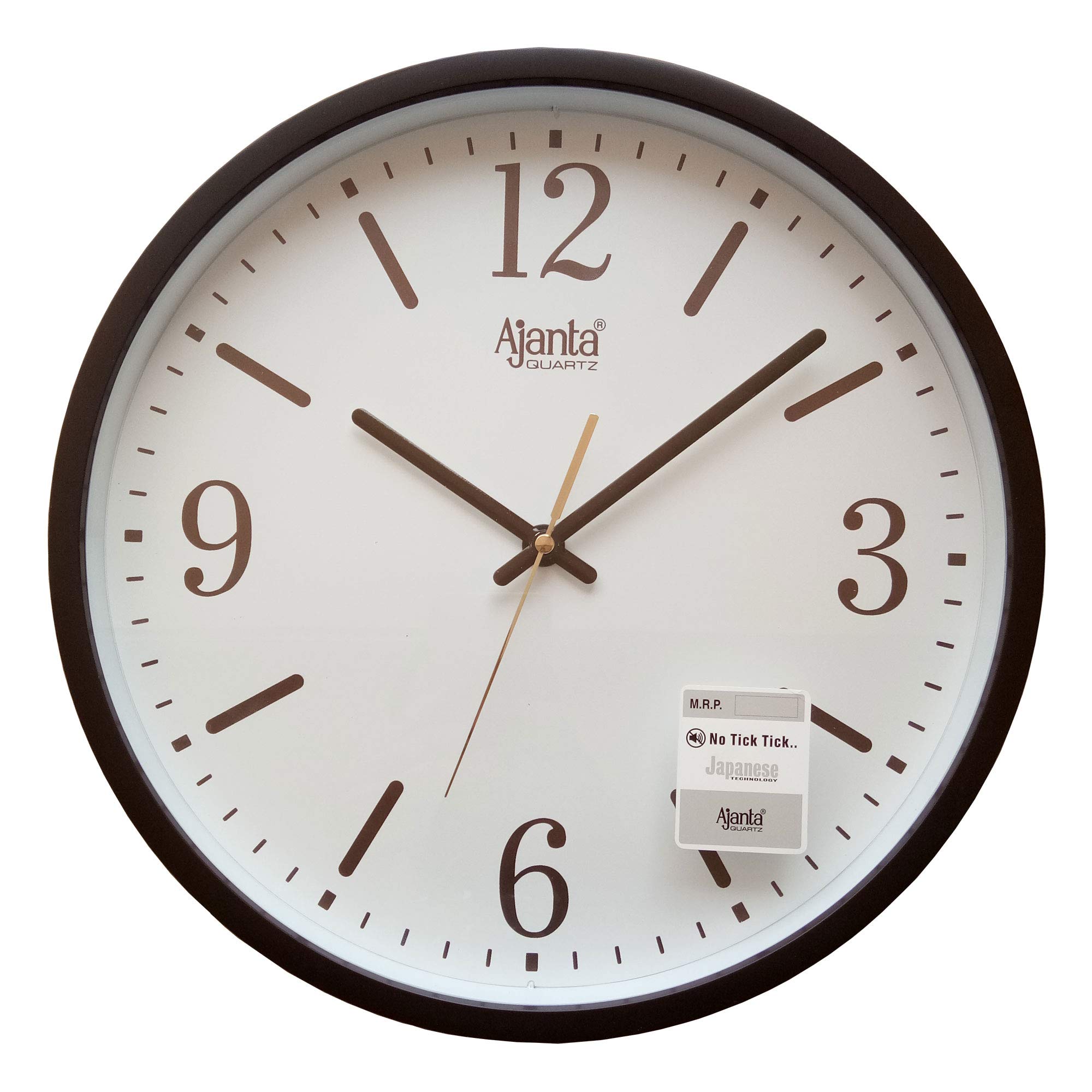 Ajanta Quartz Plastic Analogue Wall Clock for Home/Office, 30x30cm (Brown - 4017) (B08WLWKTGV) Amazon Price History, Amazon Price Tracker