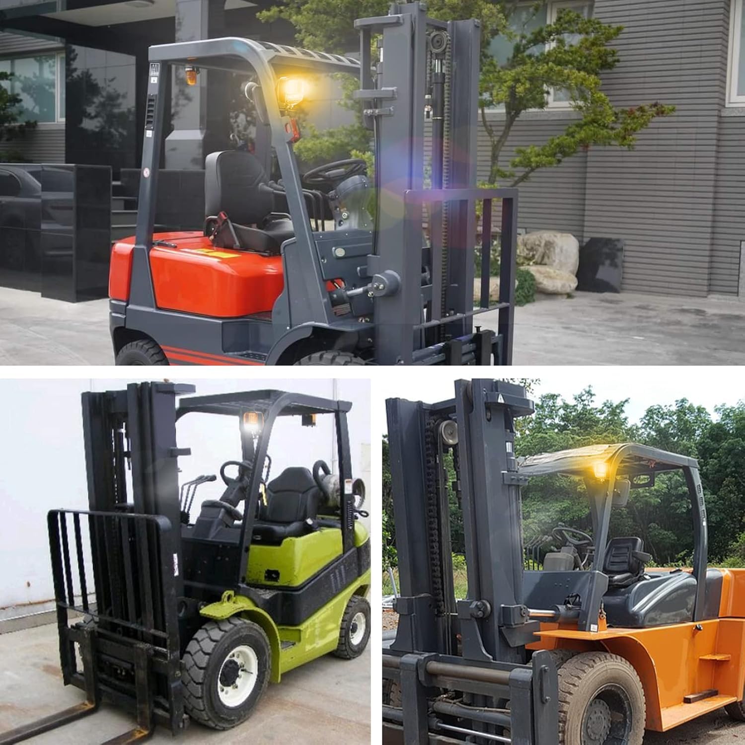 2 luci posteriori bifacciali per camion, rimorchio, stop, indicatori di direzione, luci di posizione dei freni, LED ambra/bianco 12V per camion, roulotte, furgoni, barche