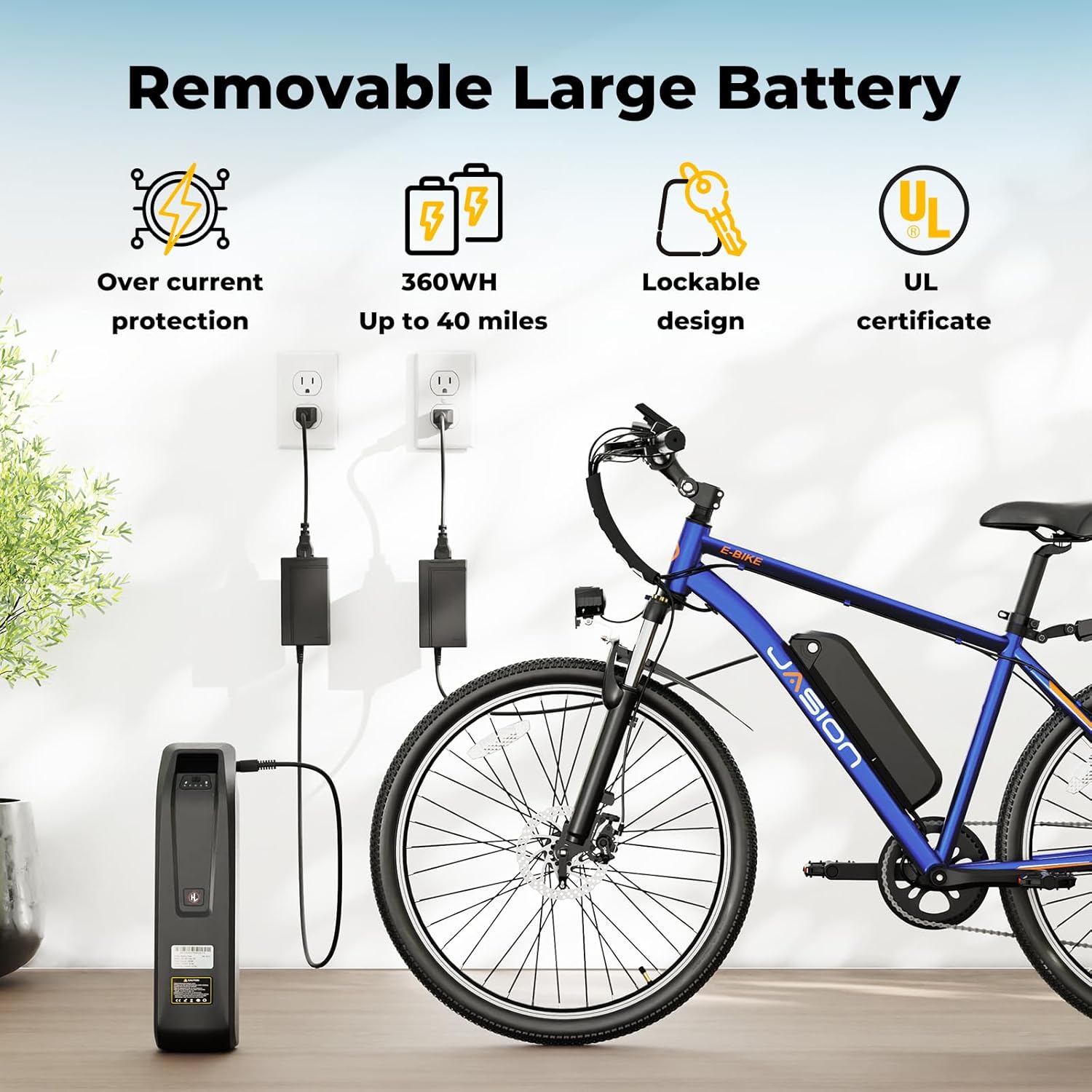 Jasion EB5 Removable Battery being charged