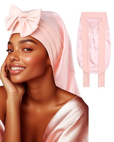 100% Mulberry Silk Bonnet for Sleeping Women Braid Bonnet for
