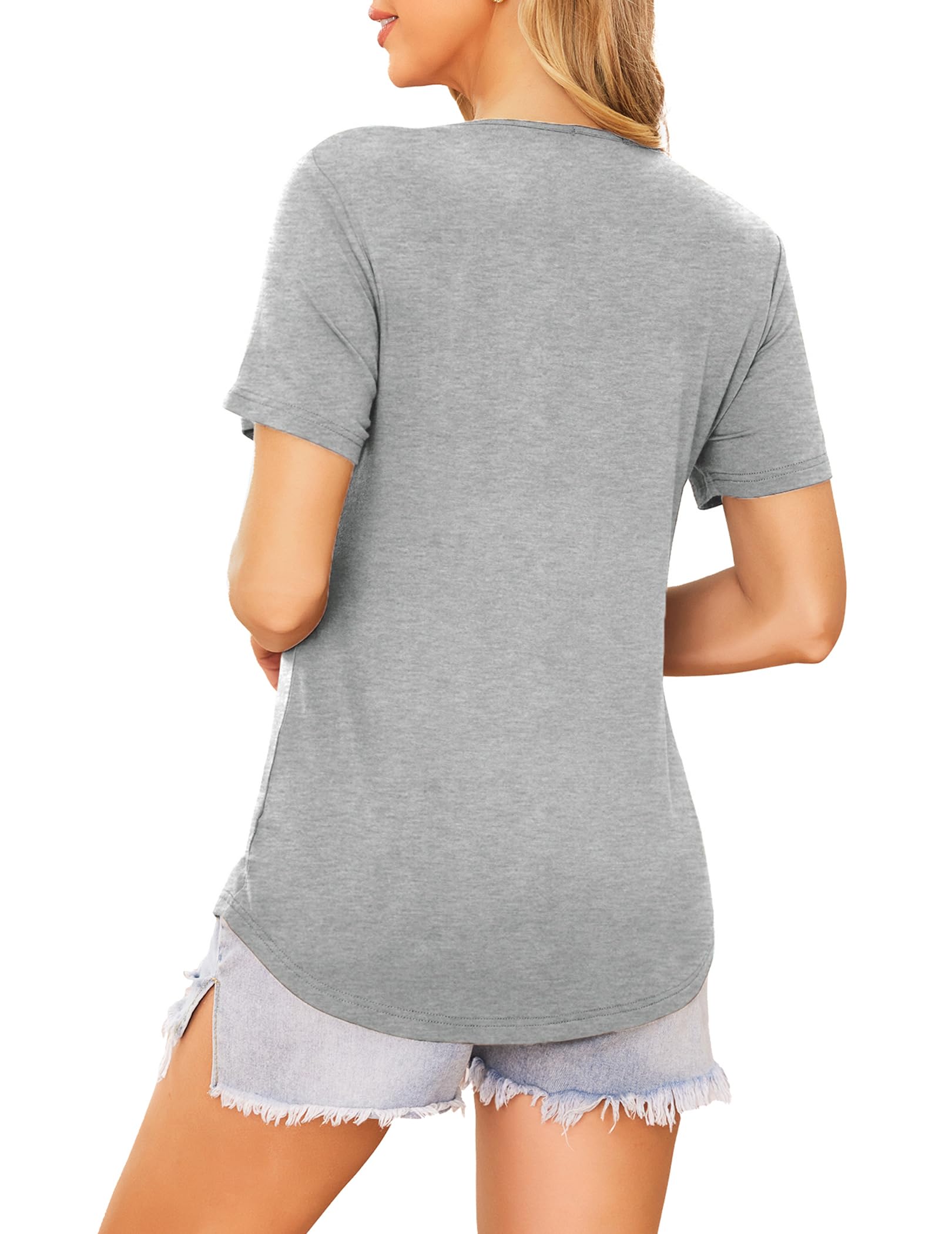 Ekouaer Stillshirt Model Umstandsmode 1er/3er Pack Weich Kurzarm Sommer Still Tshirt Stilloberteile Damen Stilltop für Schwangere