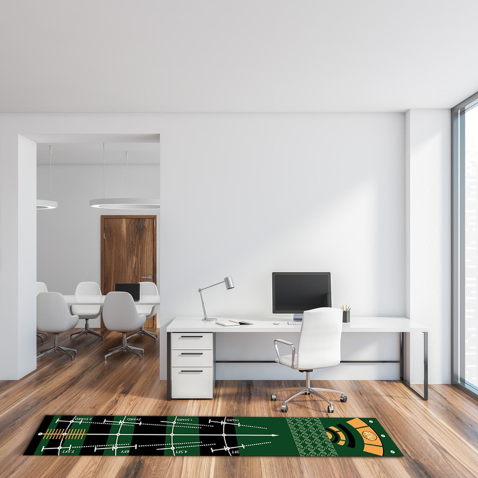 Tapis d'entraînement au Putting, Putting Green en intérieur | Tapis d'entraînement de Golf Portable | Green de Golf d'intérieur, équipement d'entraînement de Golf réutilisable pour viser,