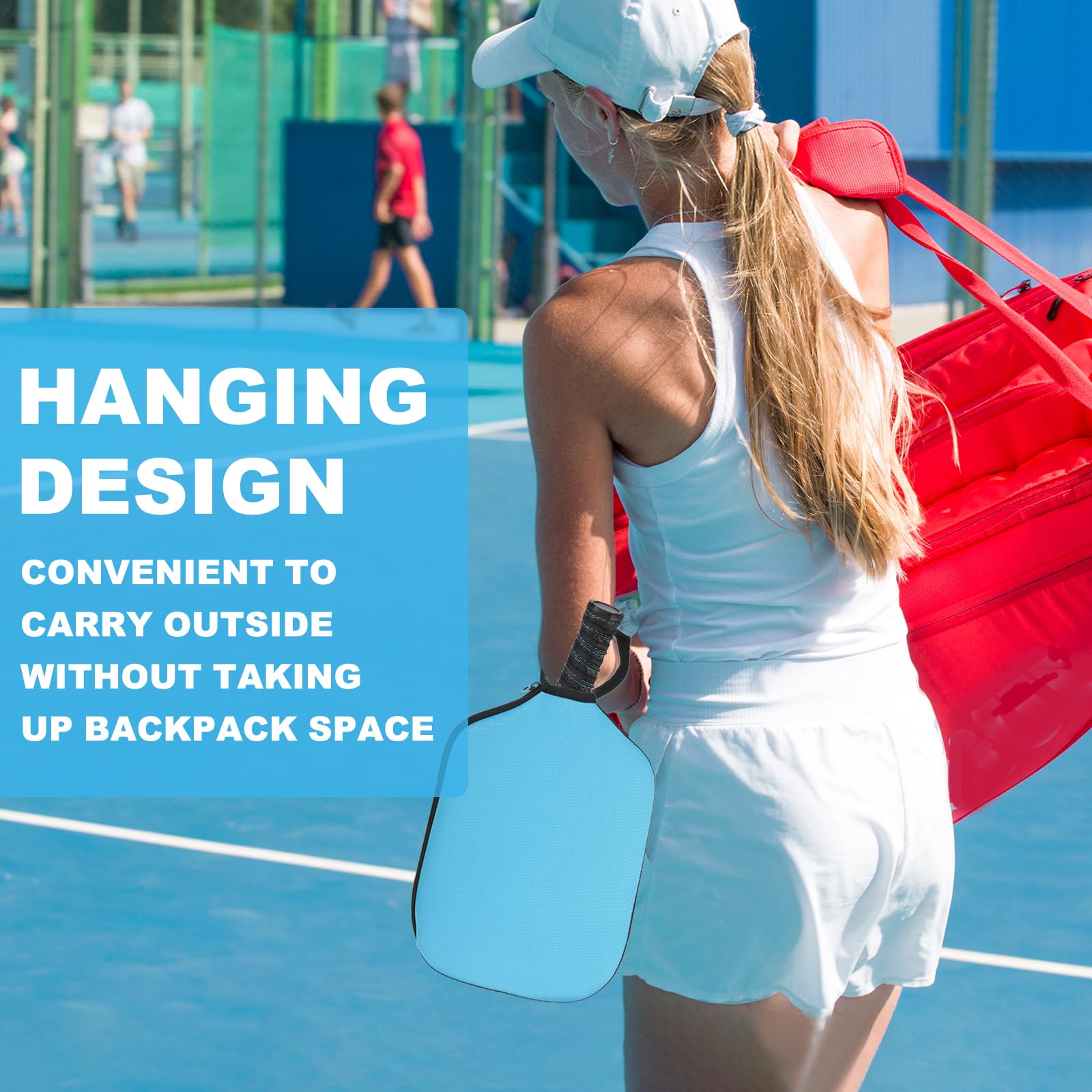 PATIKIL Custodia universale per racchetta da pickleball, in neoprene, con tracolla, per pickleball