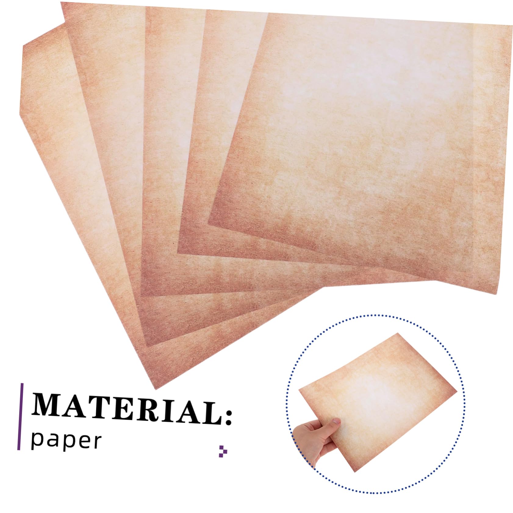 Vintage Druckpapier A4 Doppelseitig für Scrapbooking, 100 Blatt