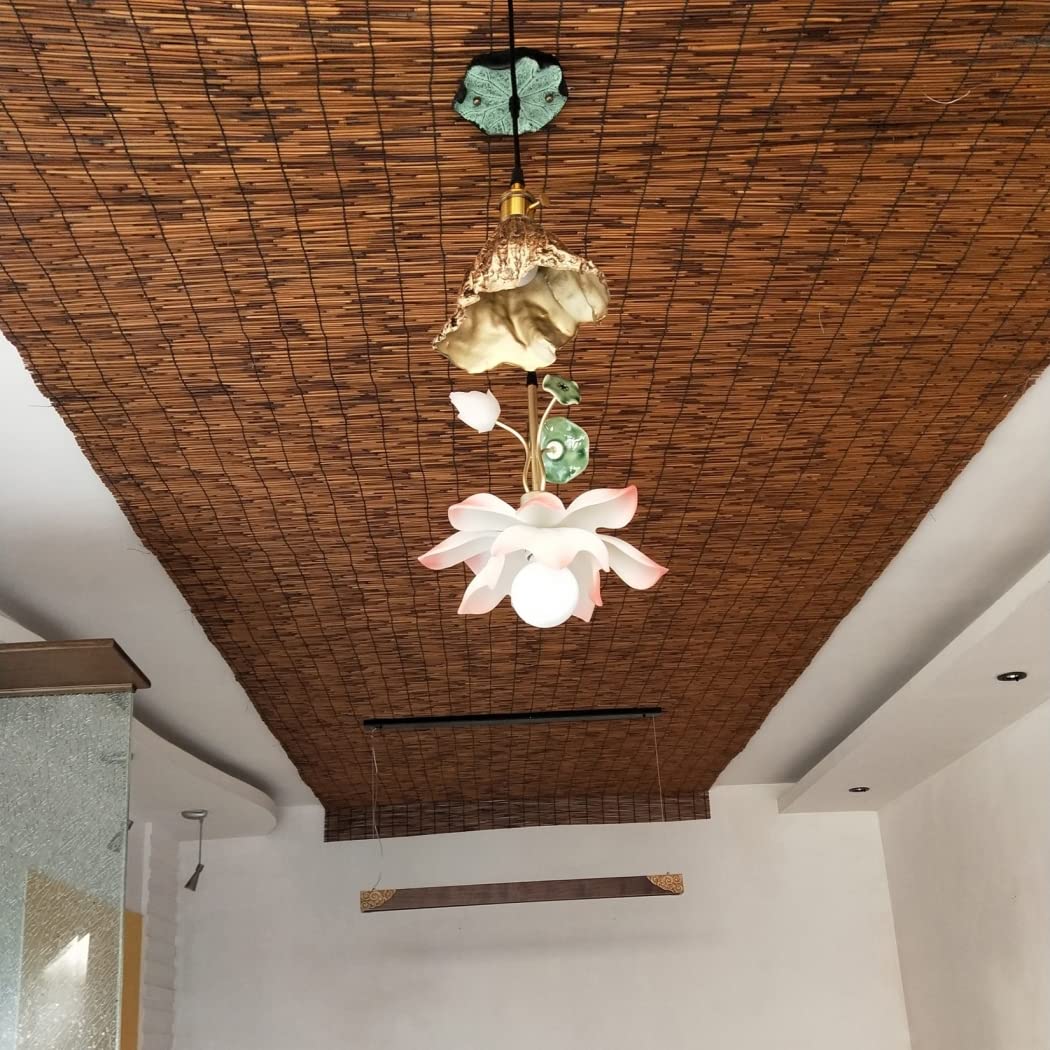 Zasłona trzcinowa retro, karbonizacyjne żaluzje zaciemniające, rolety z filtrem światła, wodoodporne, oddychające, na balkon, do ogrodu, na taras, okna, możliwość personalizacji, szer. 85 x wys. 140 cm