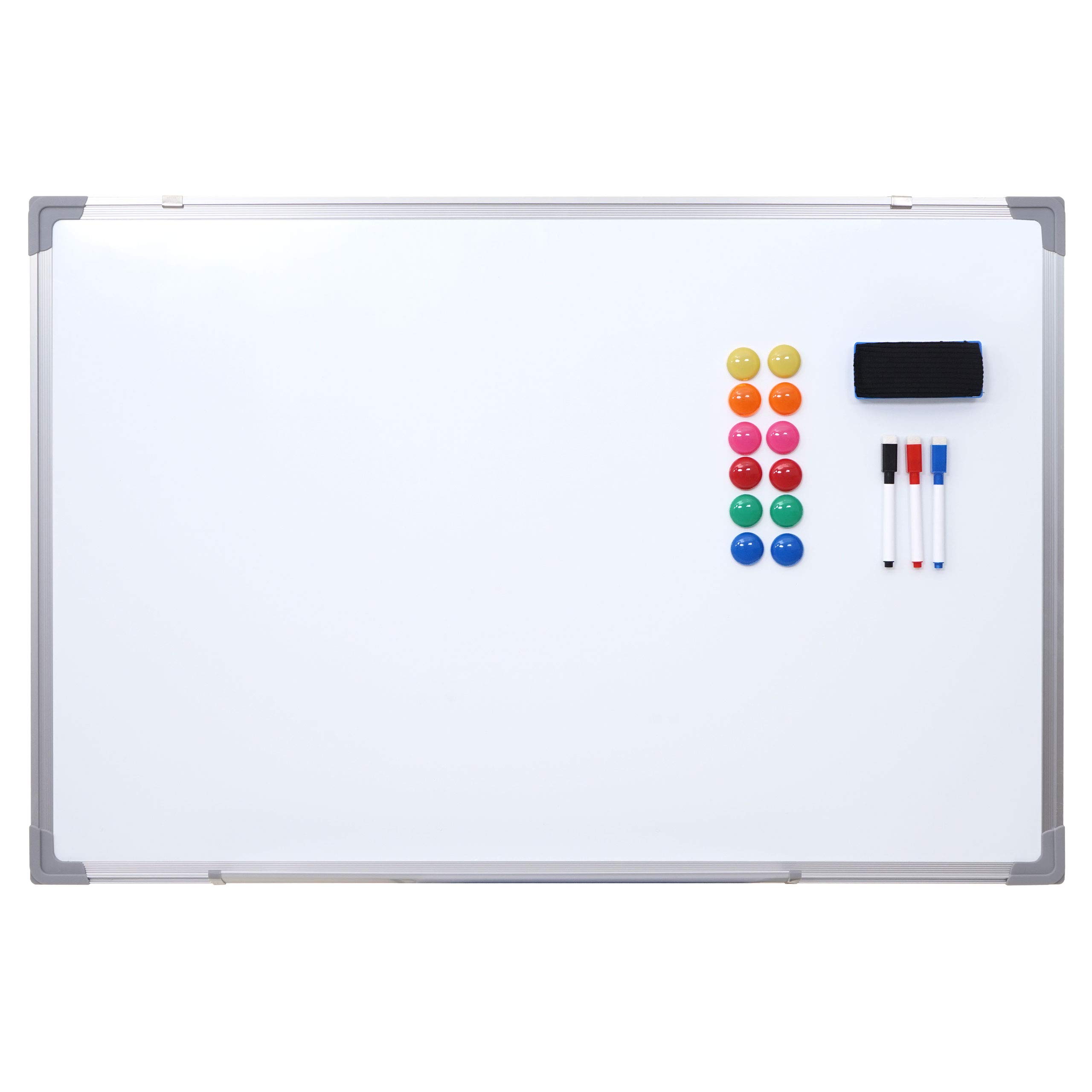 Mendler Whiteboard HWC-C84 Pinnwand, inkl. Zubehör - 90x60cm
