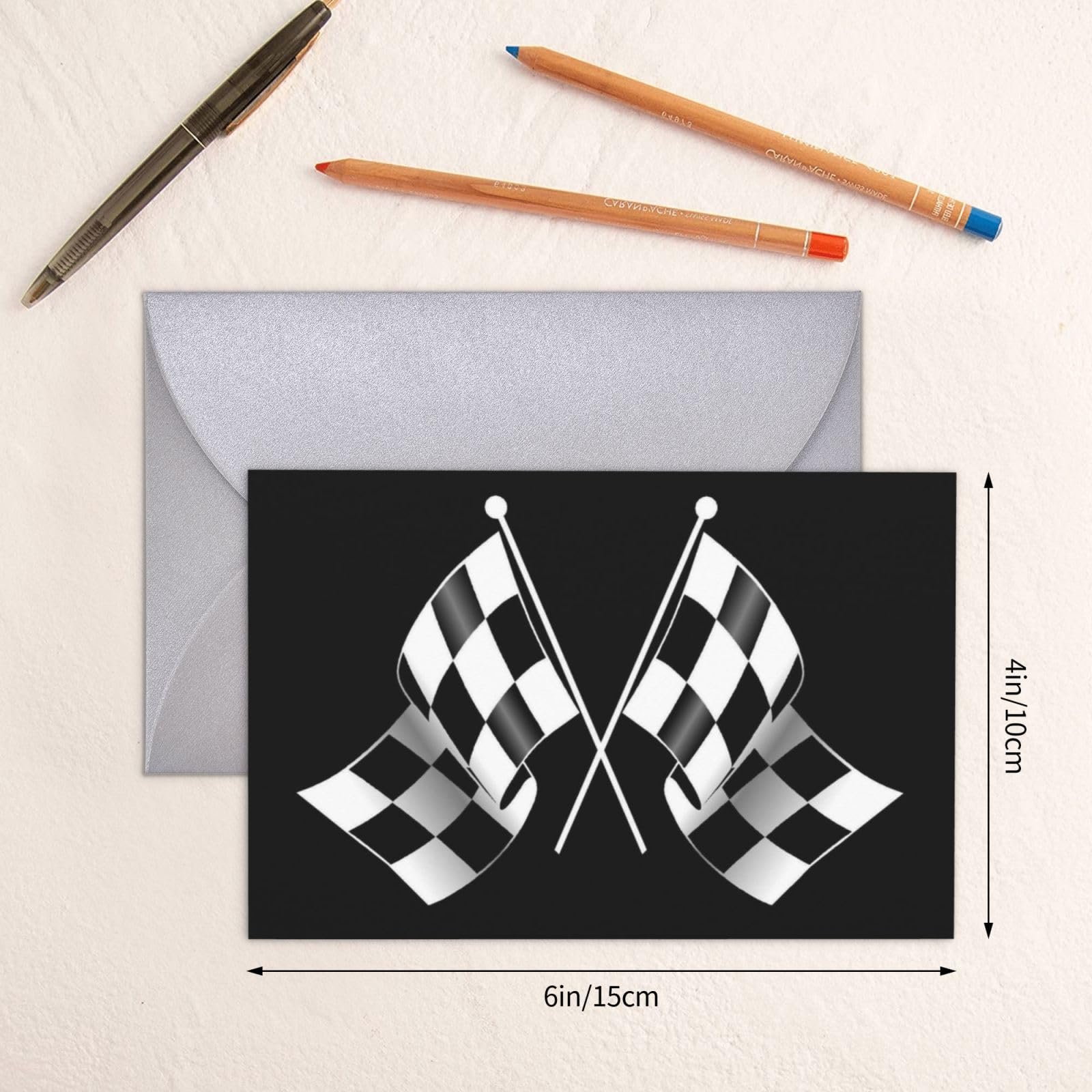 Carte Vierge/notelet Chien Carlin Pour Papa (6 X 4 Po.) Avec Enveloppe - Idéal Pour La Fête Des Pères, Un Anniversaire, Etc. - France