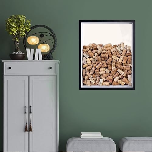 Miniatura 8 de Marcos de madera de 16 x 16 pulgadas, marco negro profundo con una profundidad de pantalla de 2 pulgadas, marco Shadowbox.