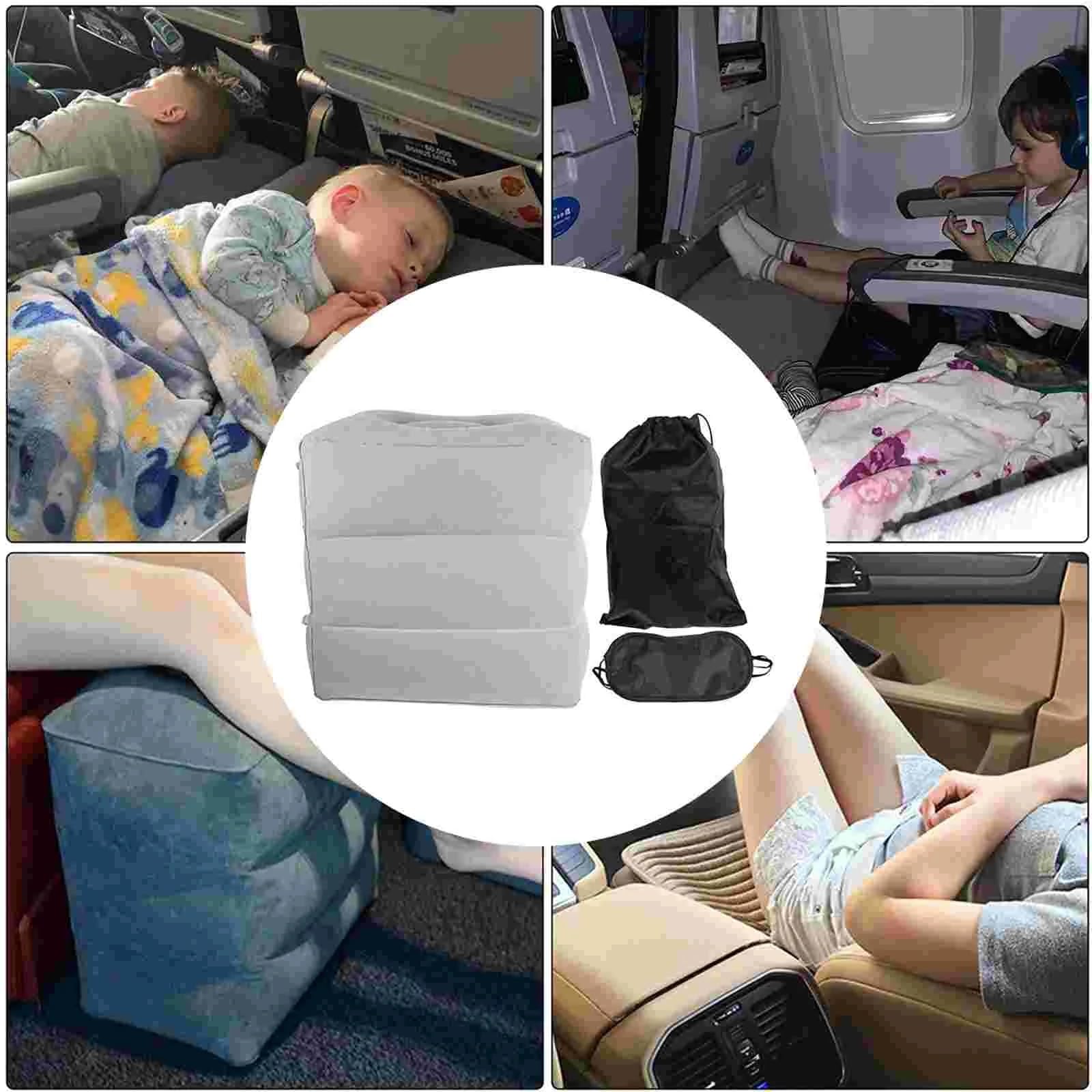 Flugzeug Fußstütze Flugzeug-Fußstütze, aufblasbare Matte, Fußstützenkissen, Reisekissen, Flugzeugbein, PVC, zusammenklappbar, Büro