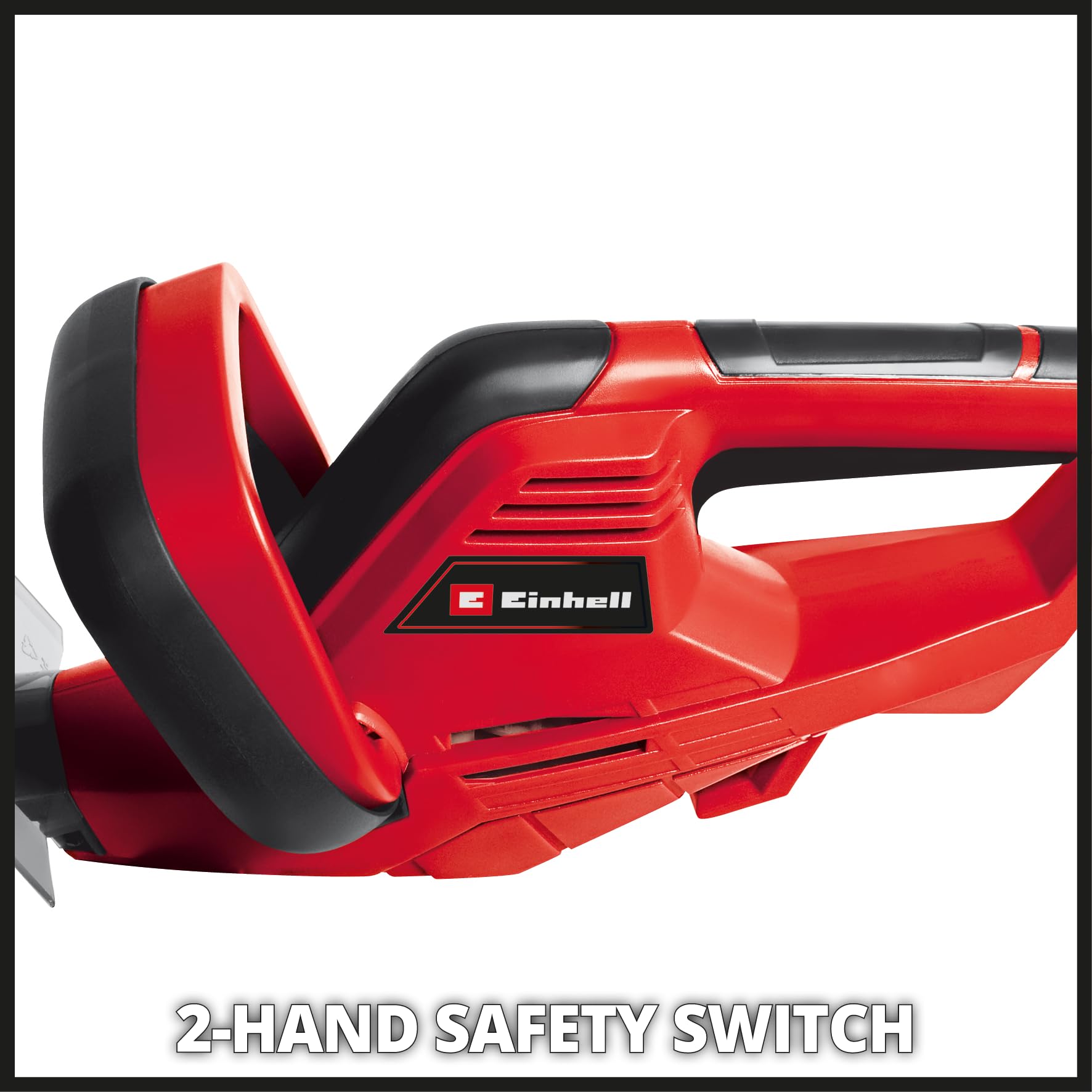 Einhell Elektryczne nożyce do żywopłotu GC-EH 4550 (niska waga, nóż ze stali ciętej laserowo i szlifowanej diamentowo, w zestawie aluminiowa osłona noża)