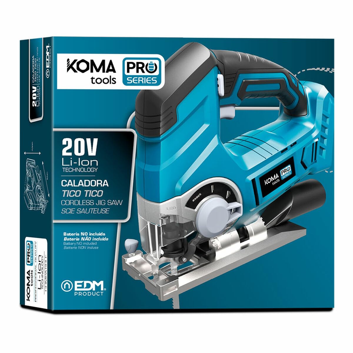 EDM 08754 Caladora 20V sin Bateria y Cargador, Koma Tools Pro Series Battery
