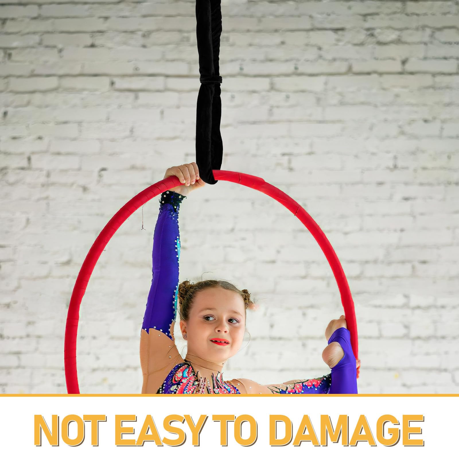 Gatuida Cinghia per cerchio aereo - Cinghia per presa a mano per yoga aereo per attrezzatura Pilates per pole dance - Corda per anello acrobatico resistente all'usura per allenamento di forza Pole
