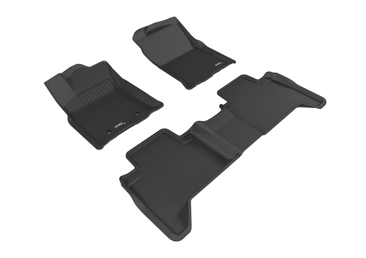 3D MAXpider Custom Fit Kagu Floor Mat Black Compatible with Toyota Tacoma Double Cab Passengers Side No Retention