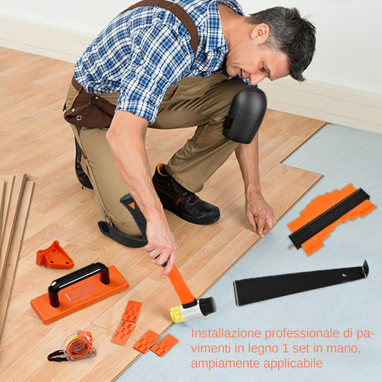 Kit de reparación de laminado: herramientas para suelos de madera, juego práctico de corrección de arañazos | Herramientas de pavimentación duraderas, kits de mantenimiento de tablas profesionales