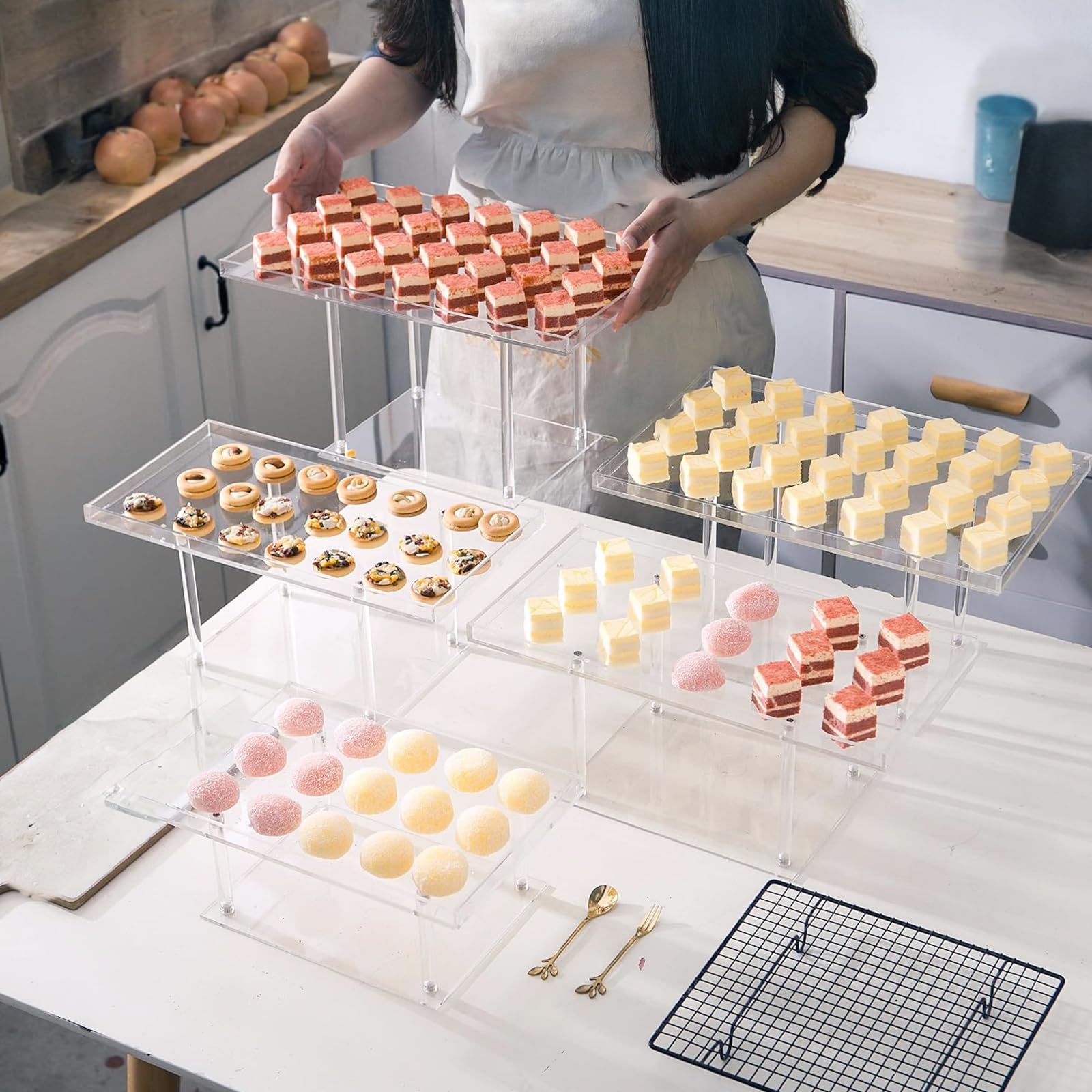 Présentoir De Table à Desserts Esthétique En Acrylique Transparent, Supports De Buffet Pour Petits Gâteaux, Pâtisserie à Dessert, Assiette à Biscuits - Canada