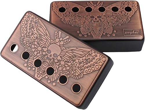 Miniatura 5 de Guyker Humbucker - Cubierta de pastilla (1.969 in2.047 in de distancia entre varas)  Juego de marcos de pastillas para puente de cuproníquel y