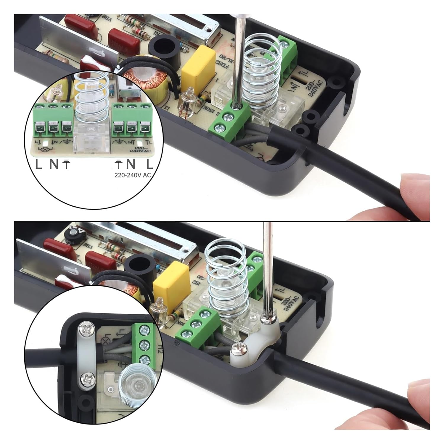 220V Foot-Operated dimmer Switch Foot-Operated LED dimmer Switch Full Range of in-line Sliding Control Switch Suitable for Floor Lamps/LED Lamps