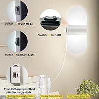 Vista 3 de Modernos apliques de pared, 2 lámparas de pared LED acrílicas para sala de estar, dormitorio, pasillo, funciona con pilas USB recargable, luz