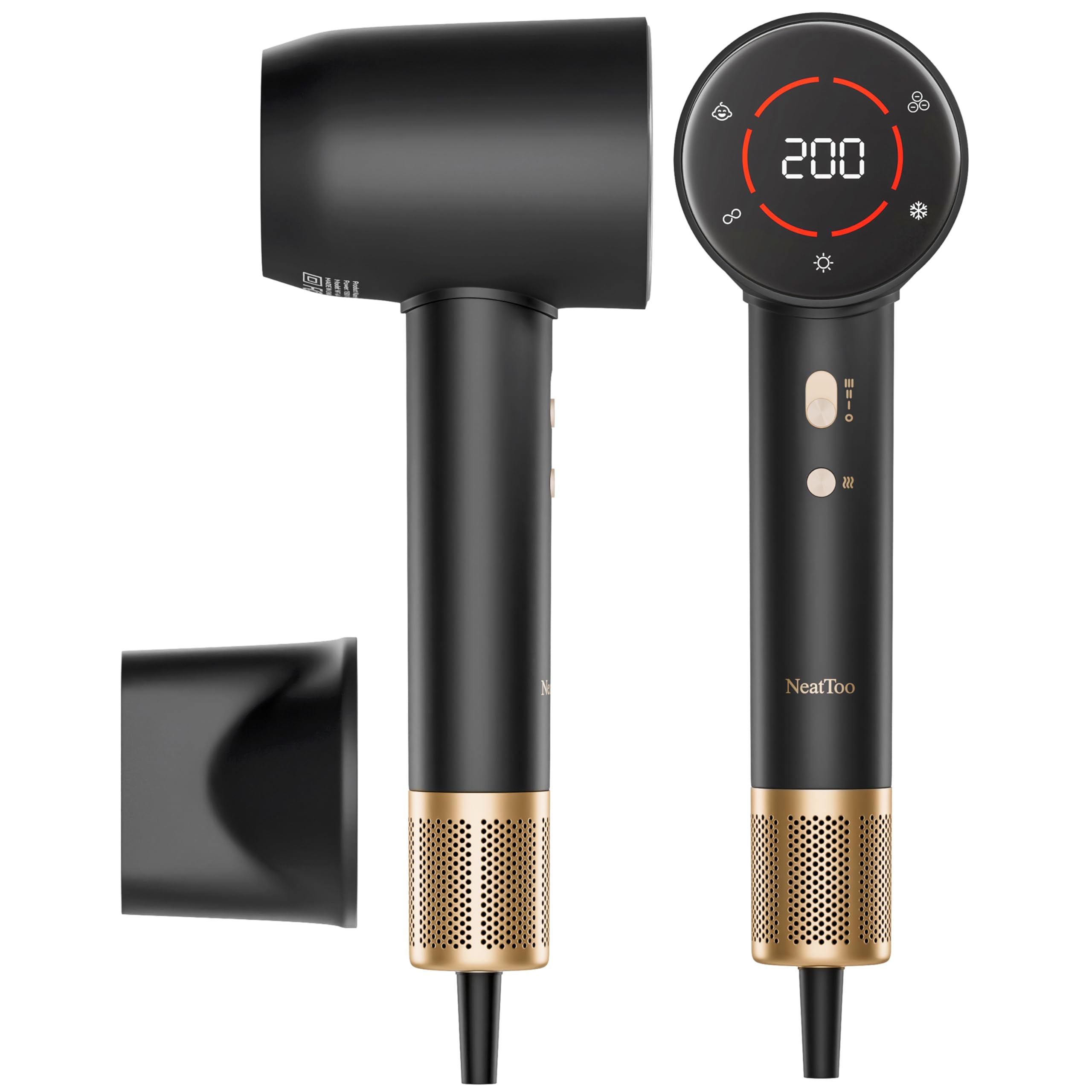 Hair Dryer with 500M Negative Ions High-Speed 160 000 RPM Brushless Motor 5X Faster Drying Smart Temp Control