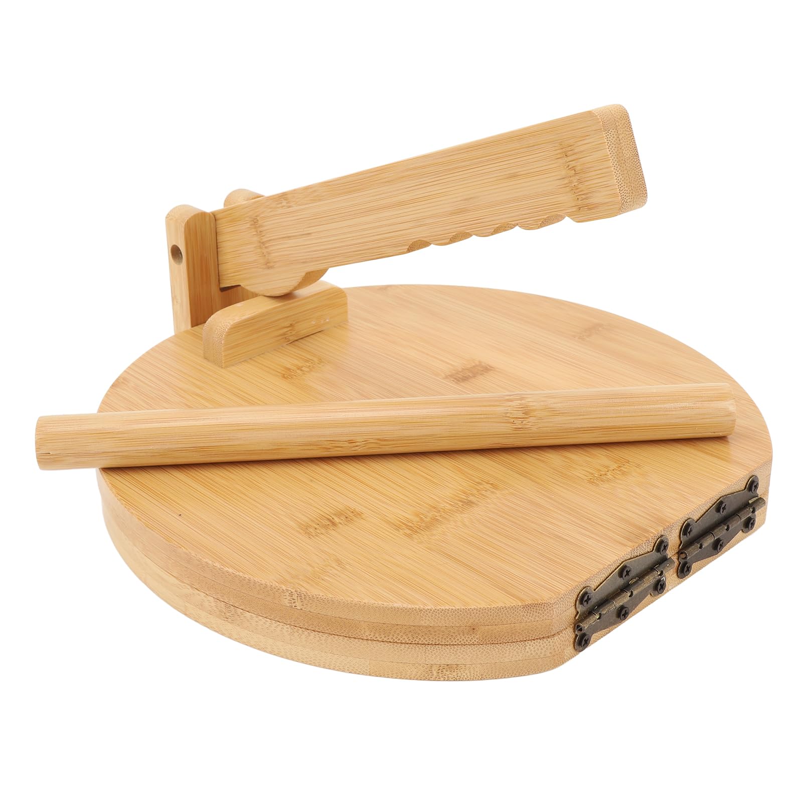 Sorandy 10 Inches Wooden Tortilla Press, Solid Wood Tortilla Maker with 50Pcs Parchment Paper for Homemade Mexican Tortillera, Roti, Chapati, Taco, Pataconera, Burritos & Dough Press