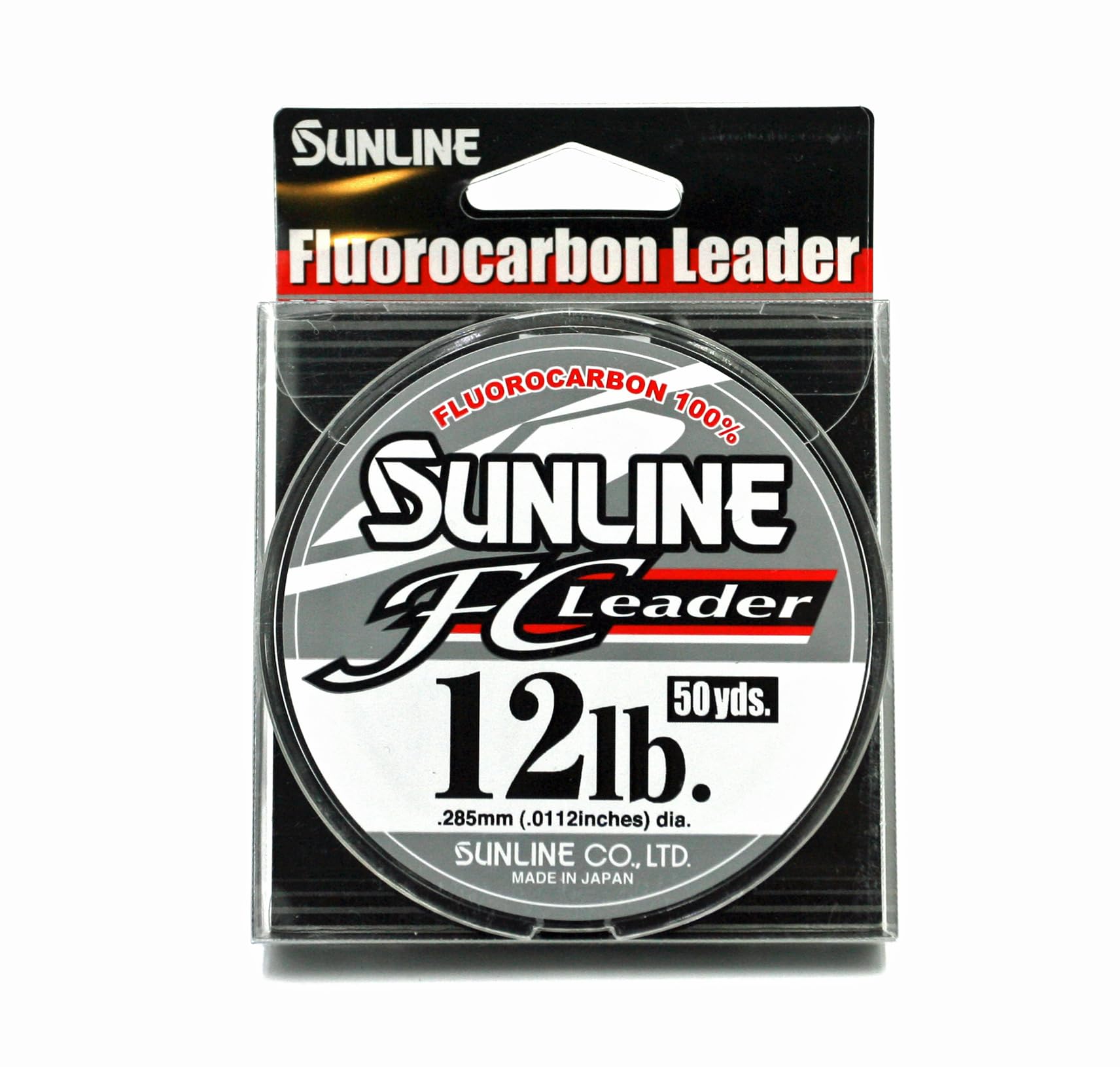 Sunline FC Leader Fishing Line, 12 Pound 50 Yards, Clear