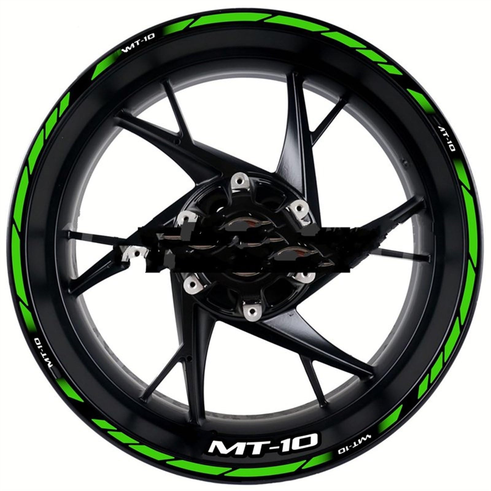 Motorcycle Wheel Sticker Inner Rim Reflective Protection Decal Decorative Film for Yamaha MT-10 Mt10 Decorative(Color11)