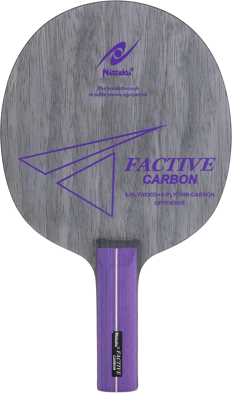 Nittaku Table Tennis Racket Factual Carbon Shake Hand for Attacks, Special Materials Included