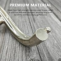 Vista 6 de Soporte de herramientas de torno curvo de 5/8 pulgadas de acero inoxidable para torno de madera, soporte de herramientas de torno de madera