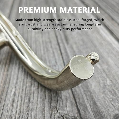 Miniatura 6 de Soporte de herramientas de torno curvo de 58 pulgadas de acero inoxidable para torno de madera, soporte de herramientas de torno de madera de forma