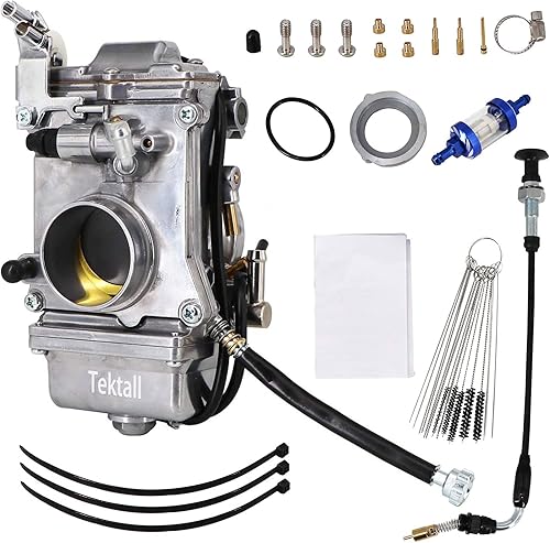 Carburador de repuesto para Mikuni HSR42mm HSR TM42-6 1.654 in se adapta a Harley Evo Evolution Twin Cam motocicleta con cable de estrangulamiento
