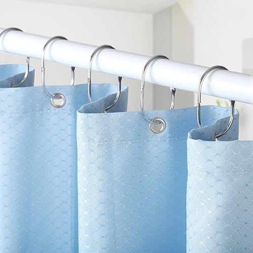 Miniatura 9 de Goowin - 24 anillos para cortina de ducha, ganchos para cortina de ducha, anillos de ducha ovalados para cortina, anillos de cortina de ducha de