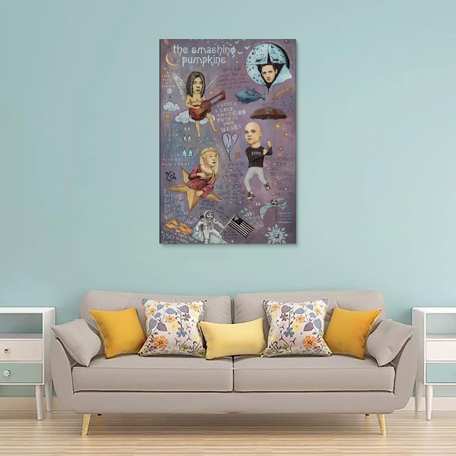 Poster Su Tela The Smashing Pumpkins - Stampa Artistica 40x60 Cm, Senza Cornice, Per Cameretta E Soggiorno