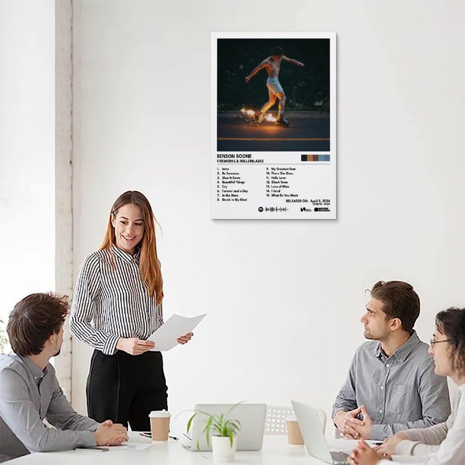 Benson Boone Album posters voor slaapkamer muren vintage album muziek canvas posters artistiek schilderij foto's albumhoes posters 16x24 inch (40x60cm) Unframe-stijl