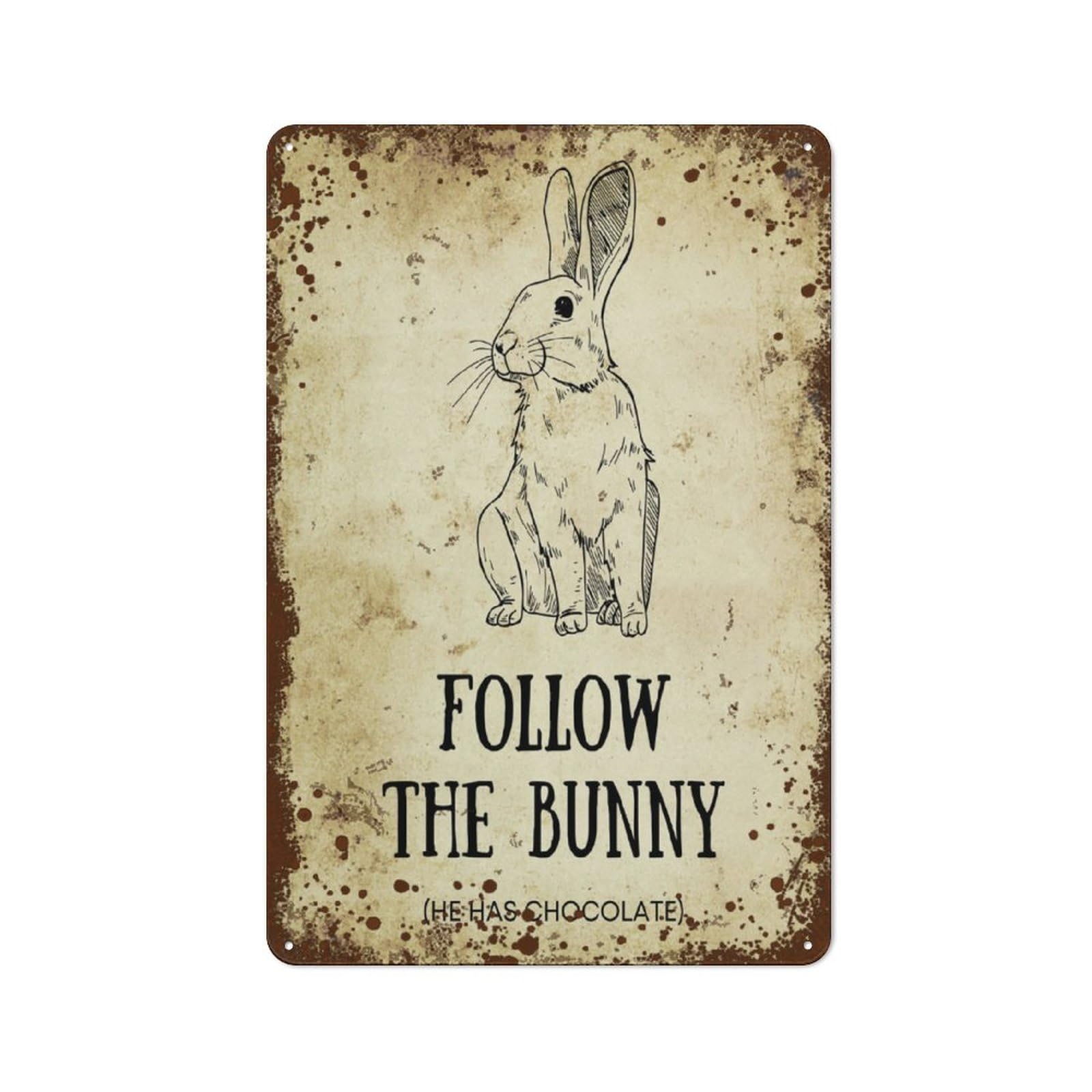 Kwqdozf Style-2 8X12 Inch Easter Bunny Wall Art, Easter Decos Easter Bunny Art 8X12 In