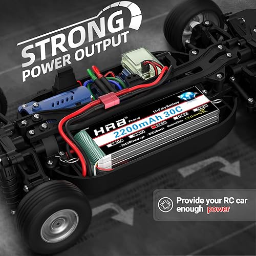 Miniatura 3 de HRB 4S 2200mAh Lipo Batería 14.8V 30C RC Lipo Batería Compatible con RC Avión Helicóptero Quadcopter Barco