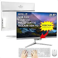 Computador Completo All In One Intel Core i7 21,5" Full HD 16GB SSD 512GB 4 Núcleos Super Turbo Hdmi Teclado e Mouse Strong Tech