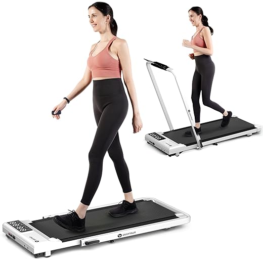 DeerRun 3 in 1 Folding Treadmill, Walking Pad-Under Desk Treadmill, 3.0HP Quiet Foldable Portable Treadmill, 300 lbs Capacity Treadmills for Home Small Spaces with Remote Control and APP